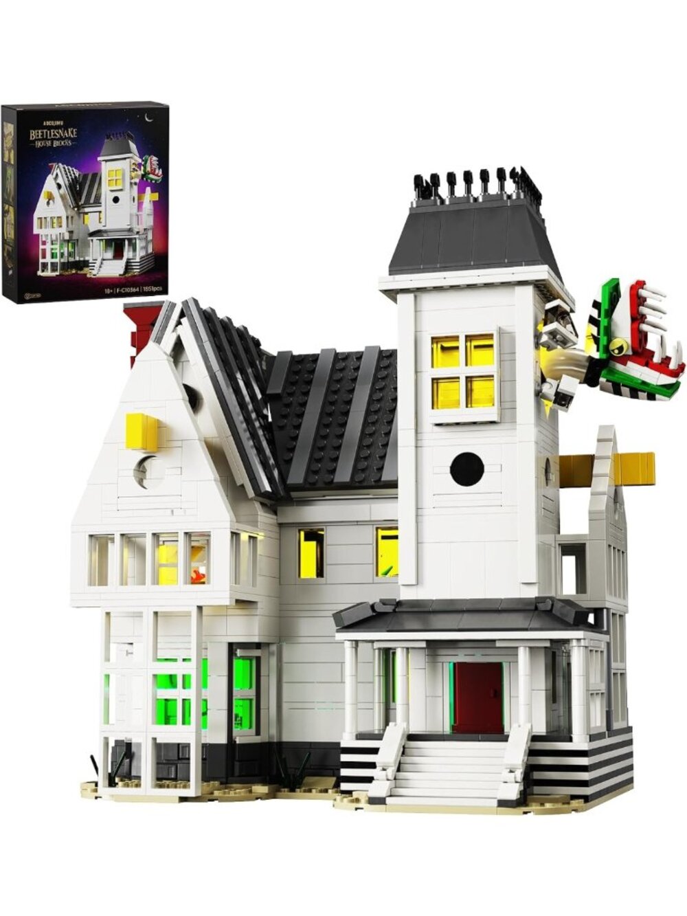 Halloween Building Blocks Set - Sandworm Monster Toy, Horror Movie Decor